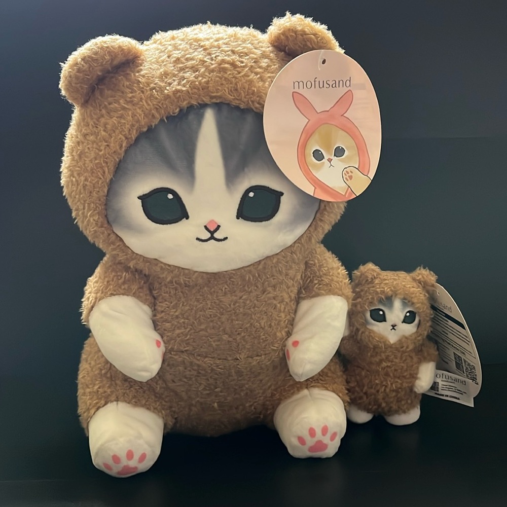 Mofusand Cat Mocha Plush Pair
